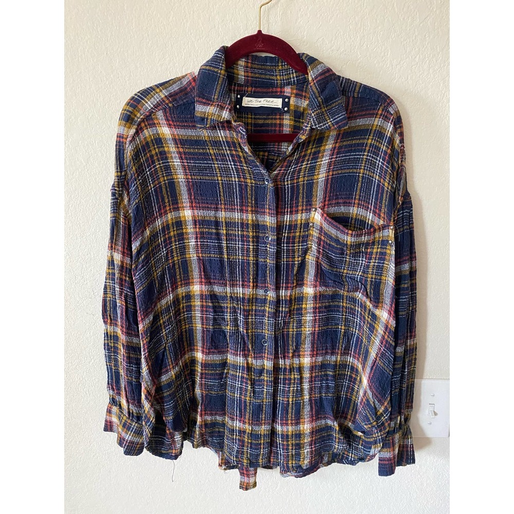 We The Free Plaid Print Flannel Size XS
